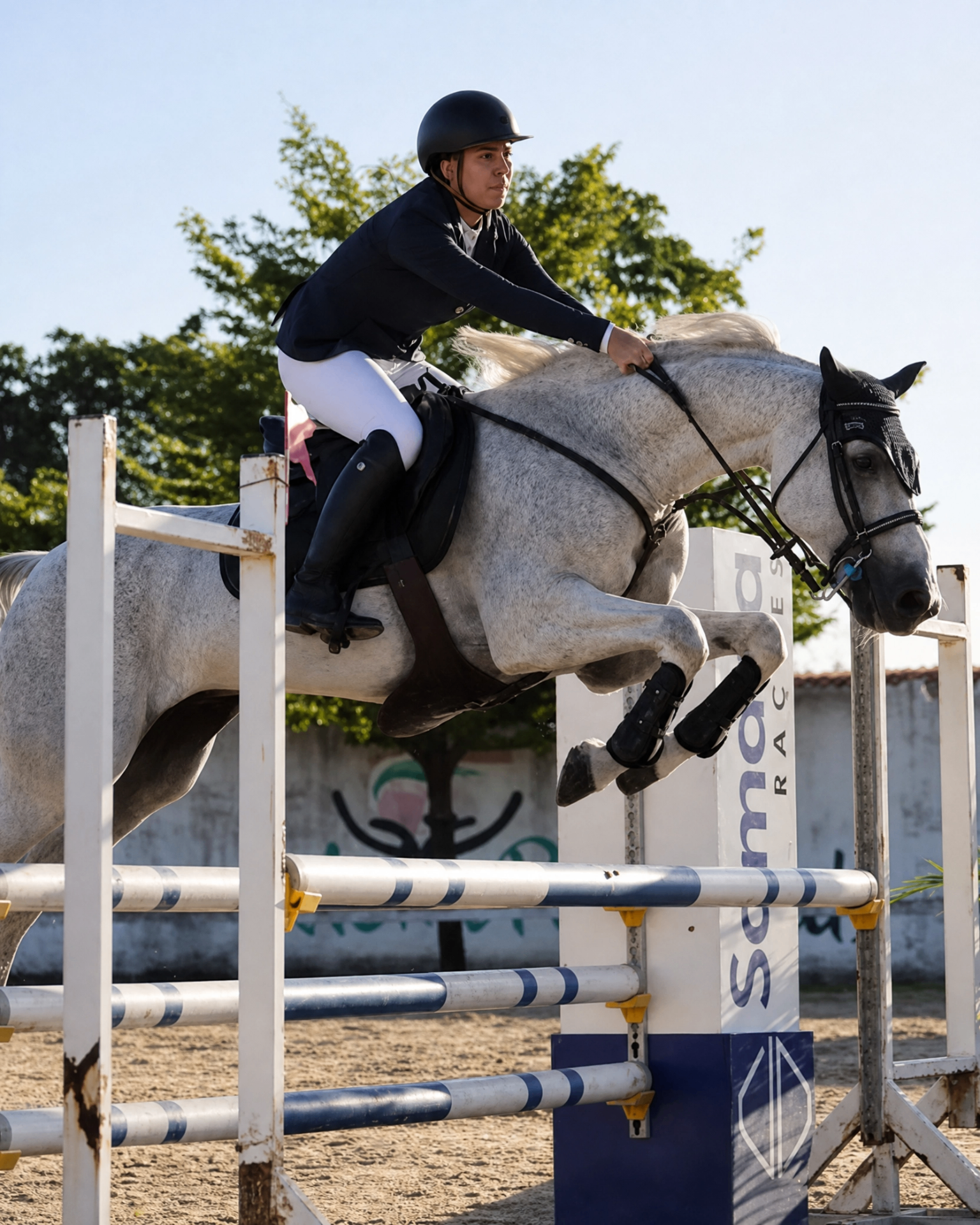 Conjunto saltando obstáculo na Copa Siel Camará